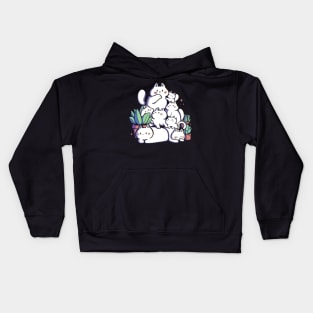 pile of cats ( darks ) Kids Hoodie